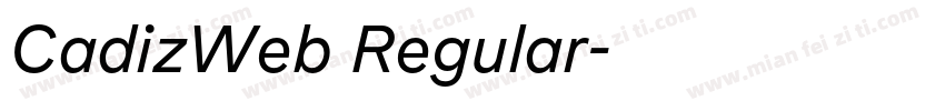 CadizWeb Regular字体转换